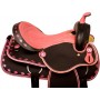 Pink Diamond Synthetic Western Trail Saddle Tack 14