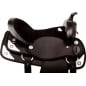Silver Black Synthetic Western Horse Saddle Tack 16 17 18