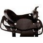 Silver Black Synthetic Western Horse Saddle Tack 16 17 18