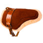 Brown Suede Leather Bareback Saddle Horse Tack Stirrups