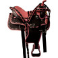 Pink Crystal Cordura Western Trail Horse Saddle Tack 14 15