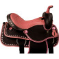 Pink Crystal Cordura Western Trail Horse Saddle Tack 14 15