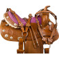 Purple Silver Barrel Racing Western Horse Saddle Tack 14 15