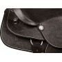 Tooled Black Synthetic Leather Western Horse Saddle Tack 15