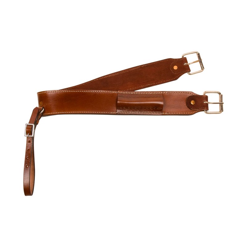 LIGHT OIL Western Rear Girth Flank Cinch Connector Strap Leather New Horse Tack 