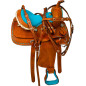 Turquoise Blue Kids Youth Show Trail Pony Saddle Tack 10
