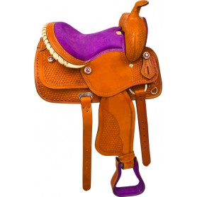 9879 Purple Toddler Youth Kids Western Pony Saddle Tack 10 13