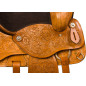 Tan Tandem Double Seat Western Trail Horse Saddle 15 & 10