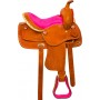 Pink Pleasure Trail Barrel Kids Seat QH Saddle Tack 13