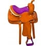 Purple Youth Kids Toddler Western Mini Horse Saddle Tack 10