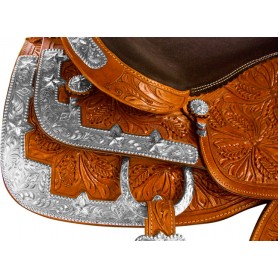 9882 Beautiful Silver Bling Western Pleasure Show Saddle Tack 16