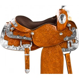 9883 Blingy Silver Western Equitation Horse Show Saddle Tack 16