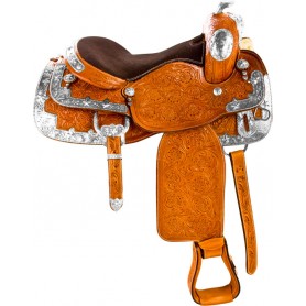 9883 Blingy Silver Western Equitation Horse Show Saddle Tack 16
