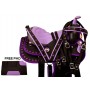 Purple Crystal Youth Kids QH Synthetic Saddle Tack 13