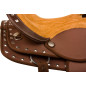 Brown Silver Synthetic Western Horse Saddle Tack 14