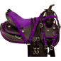 Purple Crystal Dura Leather Western Horse Saddle Tack 17