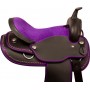 Purple Crystal Dura Leather Western Horse Saddle Tack 17