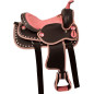 Pink Crystal Youth Synthetic Western Pony Saddle Tack 12 13