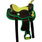 Green Crystal Synthetic Western Horse Saddle Tack 10