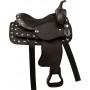 Black Silver Kids Synthetic Show Horse Saddle Tack 12 13