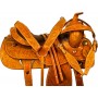 Chestnut Tooled Western Reining Horse Saddle Tack 16
