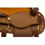 Brown Gold Synthetic Trail Western Horse Saddle 16