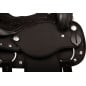 Black Silver Light Weight Trail Synthetic Saddle Tack 15 18
