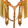 Native Fringe Breast Collar Headstall Western Horse Tack Set