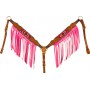 Red Pink Beaded Fringe Breast Collar Western Horse Tack Set