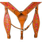 Studded Pink Cowgirl Hand Tooled Western Horse Tack Set