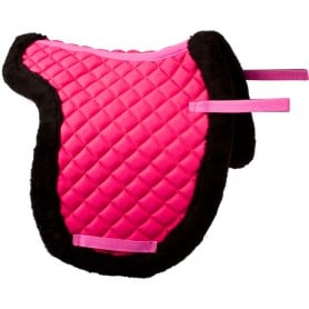 9928 Pink Shaped All Purpose Black Fleece English Horse Saddle Pad