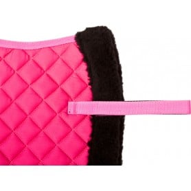 9928 Pink Shaped All Purpose Black Fleece English Horse Saddle Pad