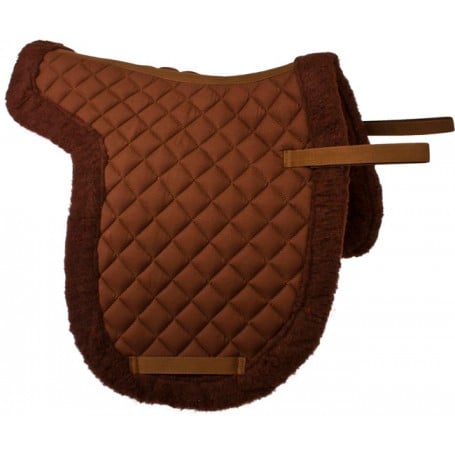 Brown All Purpose Fleece Shaped English Horse Saddle Pad