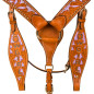 Studded Purple Cowgirl Hand Tooled Western Horse Tack Set