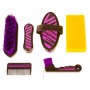 Six Piece Purple Zebra Crystal Bling Horse Grooming Kit
