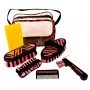 Six Piece Pink Zebra Crystal Bling Horse Grooming Kit