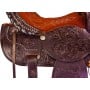 Brown Leather Western Barrel Racing Horse Saddle Tack 14 16