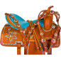 Turquoise Star Barrel Racer Western Horse Saddle Tack 15 16