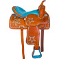 Turquoise Star Barrel Racer Western Horse Saddle Tack 15 16
