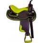 Lime Green Dura Leather Western Horse Saddle Tack 14