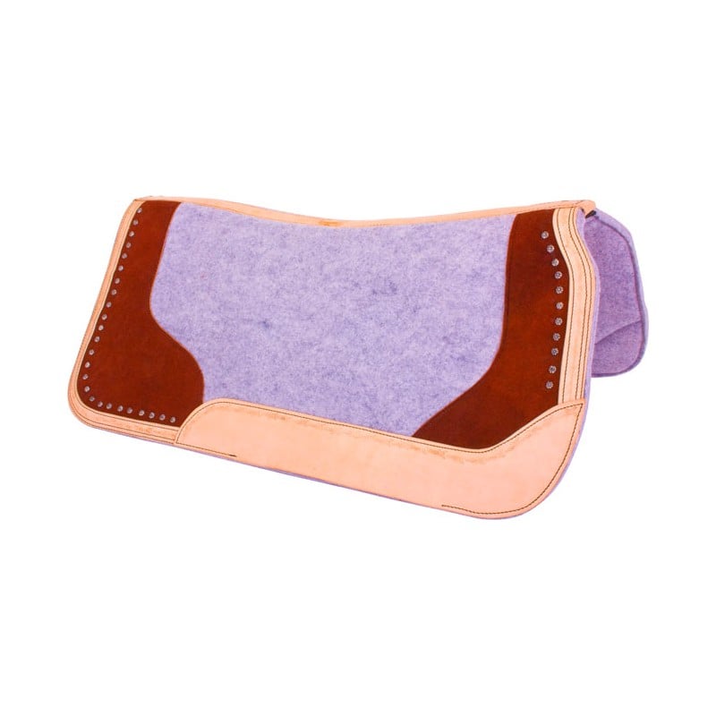 Studded Brown Contour Therapeutic Western Saddle Pad