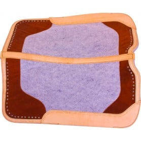 9971 Studded Brown Contour Therapeutic Western Saddle Pad
