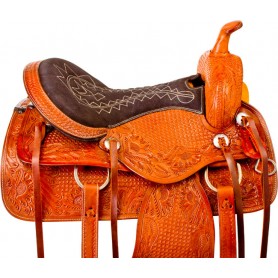 9987 Leather Western Pleasure Trail Rider Horse Saddle Tack 15 18