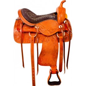 9987 Leather Western Pleasure Trail Rider Horse Saddle Tack 15 18