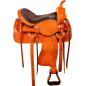 Tooled Western Pleasure Trail Rider Horse Saddle Tack 16 17