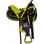 Lime Green Dura Leather Youth Kids Pony Saddle Tack 12 13