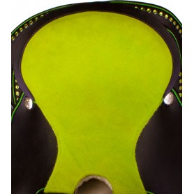 9958 Lime Green Dura Leather Youth Kids Pony Saddle Tack 10 13