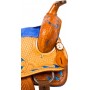 Royal Blue Inlay Western Youth Kids Pony Saddle Tack 10 13