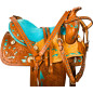 Turquoise Youth Kids Pony Barrel Western Saddle Tack 13
