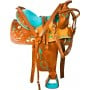 Turquoise Youth Kids Pony Barrel Western Saddle Tack 13